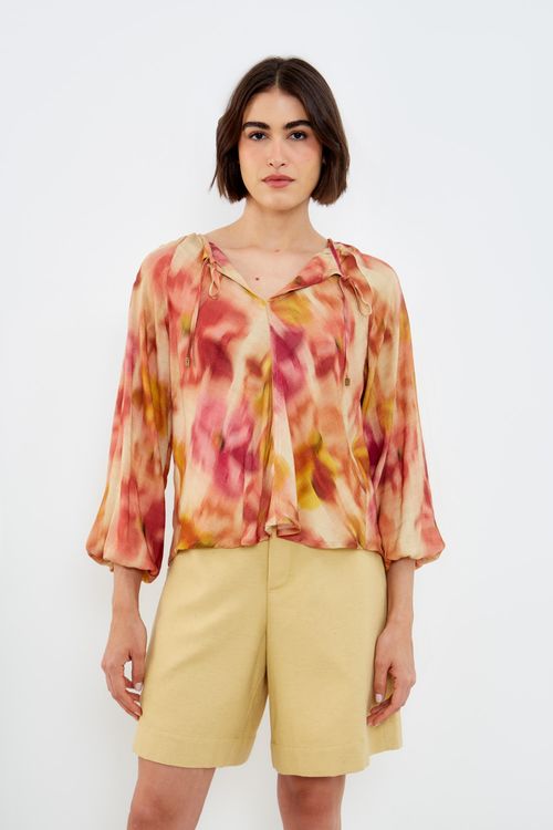 Blusa Manga Longa Estampa Flore - Est Flore