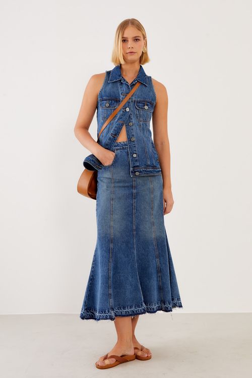 Blusa Jeans Cava Nadador - Jeans