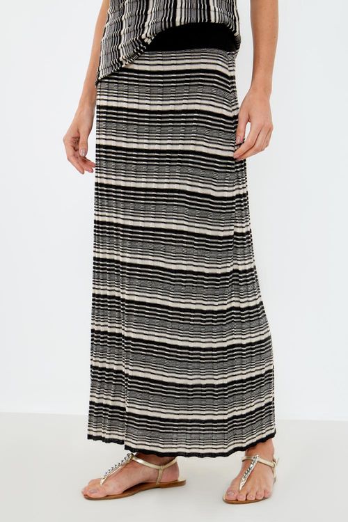 Saia Tricot Listras - Preto