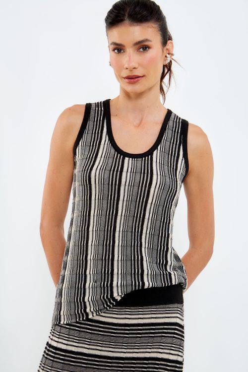 Regata Tricot Listras - Preto