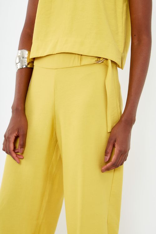 Calça Alfaiataria - Amarelo Tibet