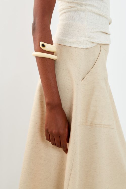 Pulseira Curva Resina - Off White