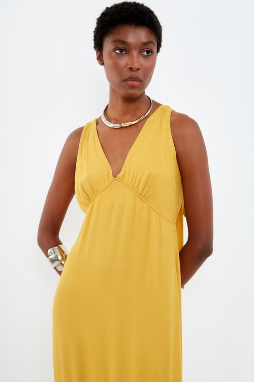 Vestido Casual Maria - Amarelo Tibet
