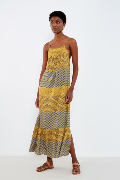 Vestido Midi Estampa Tibet Listra - Est Tibet Listra