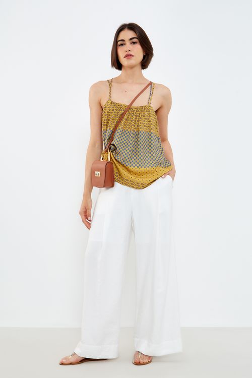 Blusa Alça Estampa Tibet - Est Tibet Listra