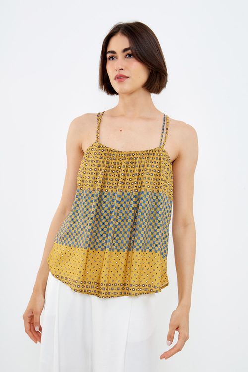 Blusa Alça Estampa Tibet - Est Tibet Listra