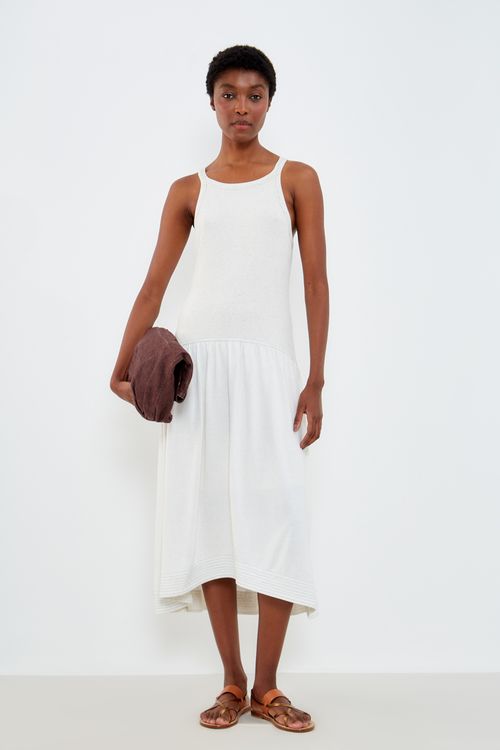 Vestido Malha Mix Linem - Cru