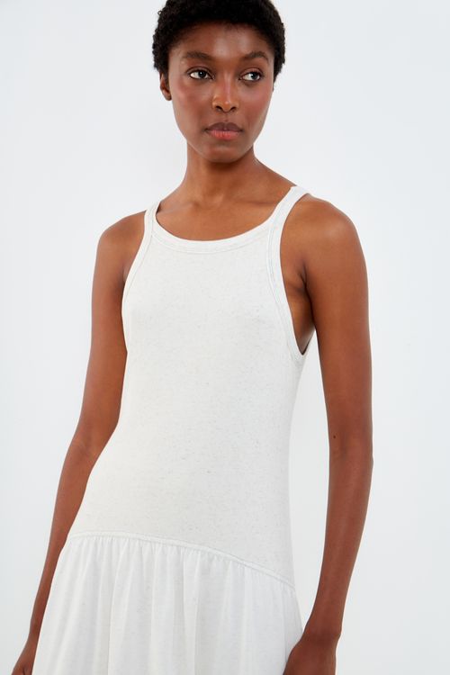 Vestido Malha Mix Linem - Cru