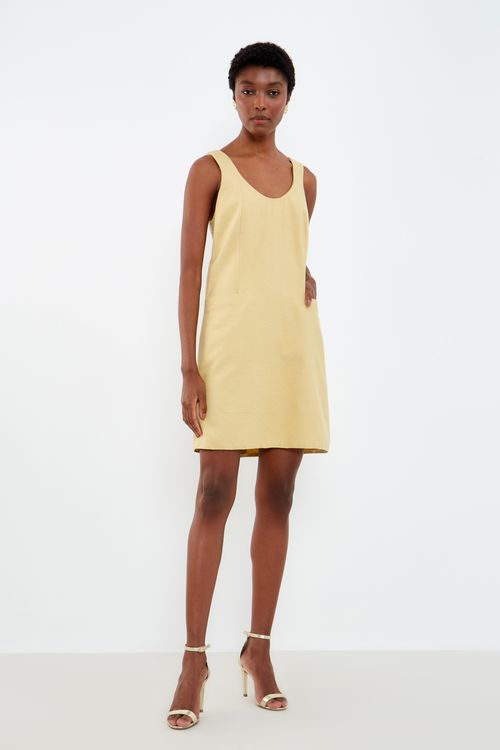 Vestido Curto Textura - Bege Nativa