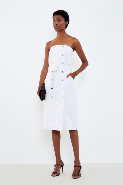 Vestido Sarja Trenchdress - Branco