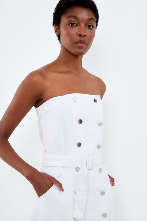 Vestido Sarja Trenchdress - Branco
