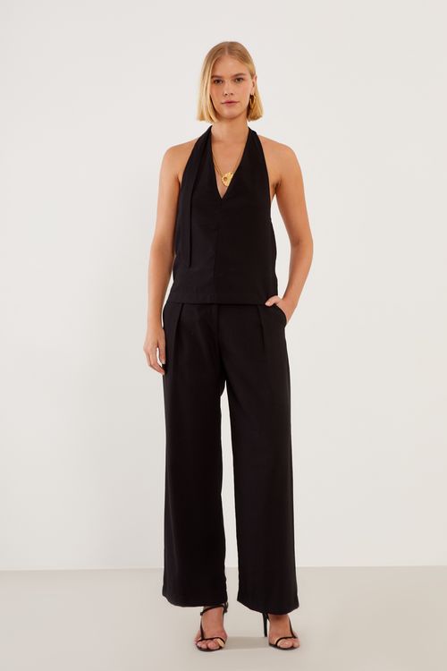 Calça Alfaiataria Casual - Preto