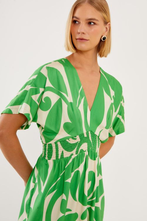Vestido Midi Estampa Voltas - Est Voltas
