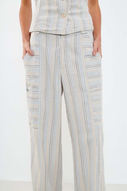 Calça Pantalona Listrada - Listrado