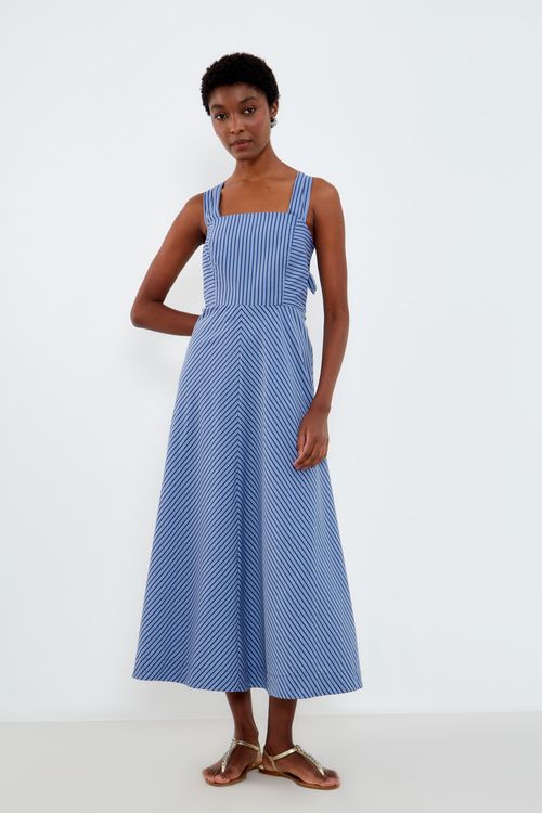 Vestido Midi Listrado - Listrado