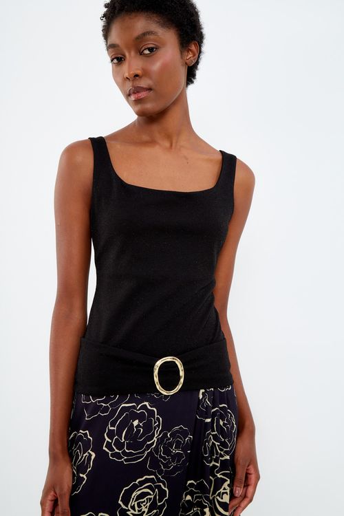 Vestido Longo Estampa Roses Black - Est Roses Black
