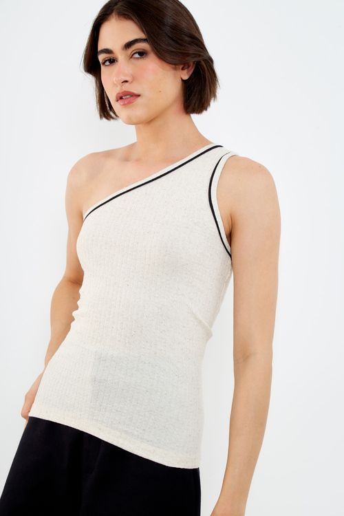 Blusa Malha Ombro Só Lin - Cru