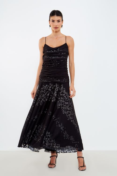 Vestido Midi Tule Estampa Play - Est Play
