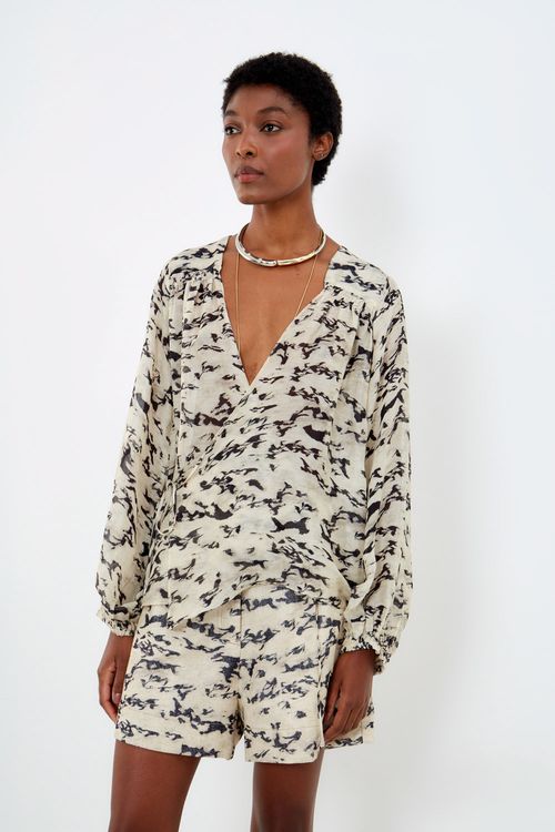 Blusa Manga Longa Estampa Artem - Est Artem