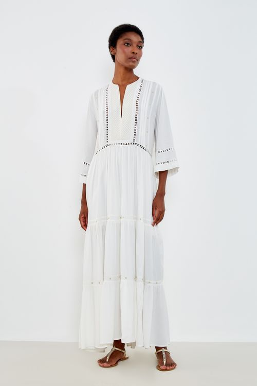 Vestido Elaborado Detalhes - Off White