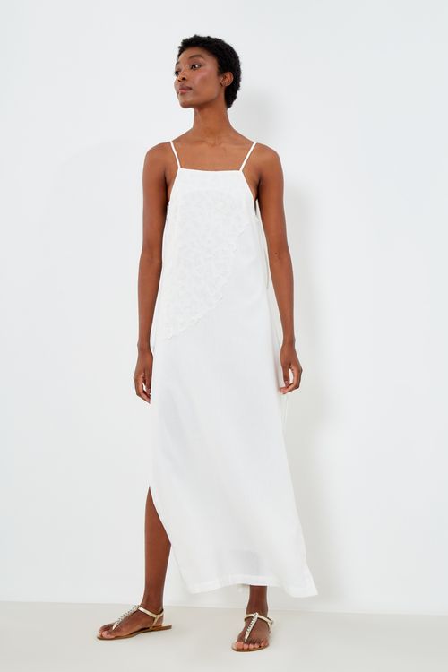 Vestido Longo Devore - Off Cru Play