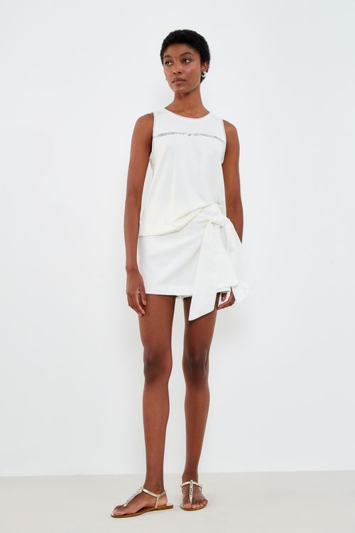 Regata Malha Detail Silver - Off White