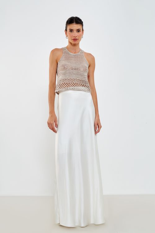 Blusa Tricot Mix Pontos - Off Cru Play