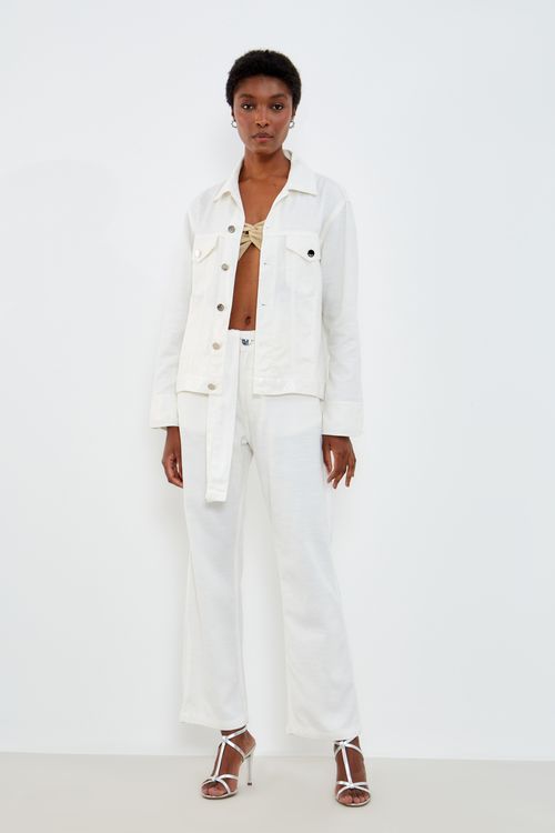 Jaqueta Sarja Wet - Off White