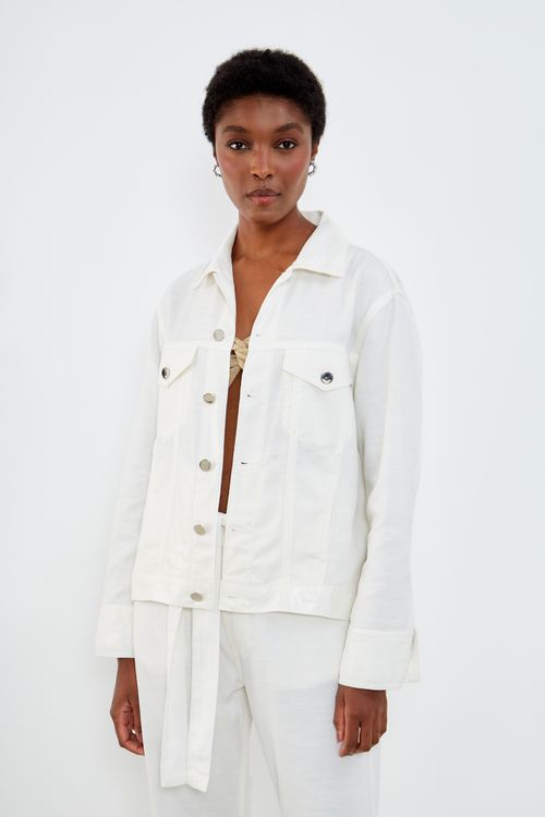 Jaqueta Sarja Wet - Off White