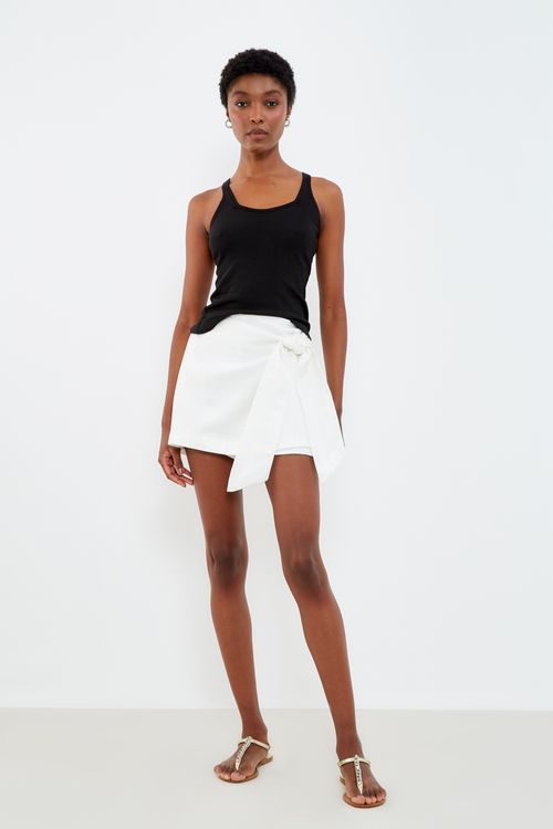 Short Sarja Amarração Wet - Off White