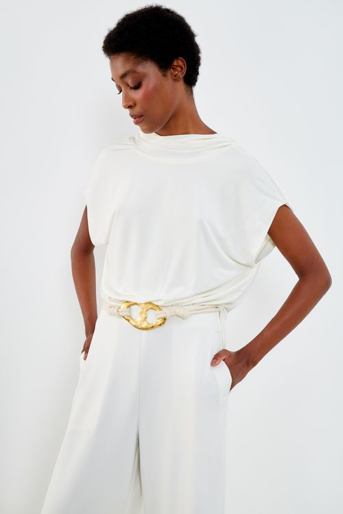Macacão Malha Jersey Moet - Off White