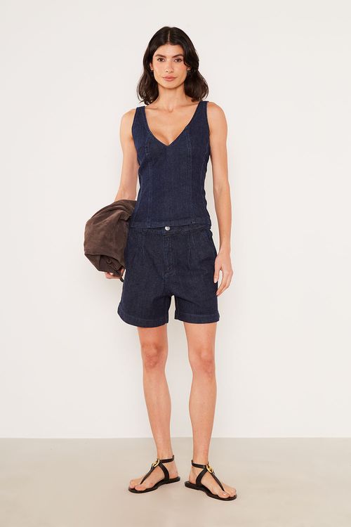 Top Jeans Frente Única - Jeans