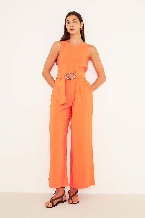 Macacão Amplo Basic One - Laranja Sunset