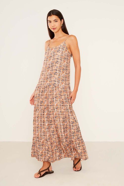 Vestido Longo Estampa Rupestre - Est Rupestre