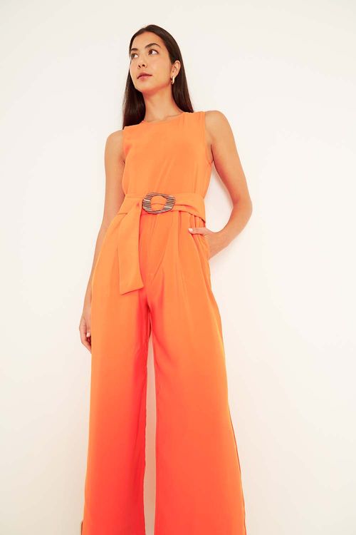 Macacão Amplo Basic One - Laranja Sunset