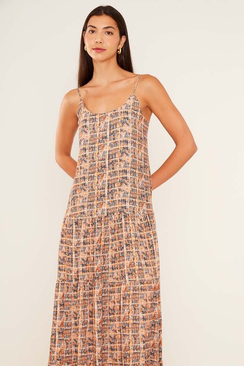 Vestido Longo Estampa Rupestre - Est Rupestre