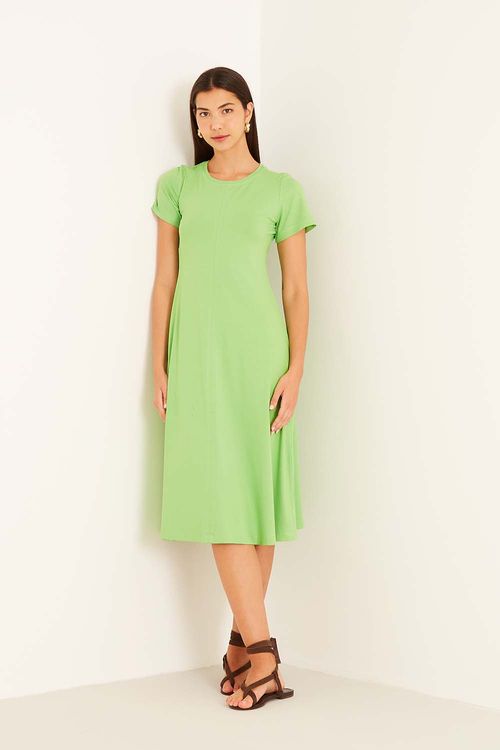 Vestido Malha Comfort - Verde Energia