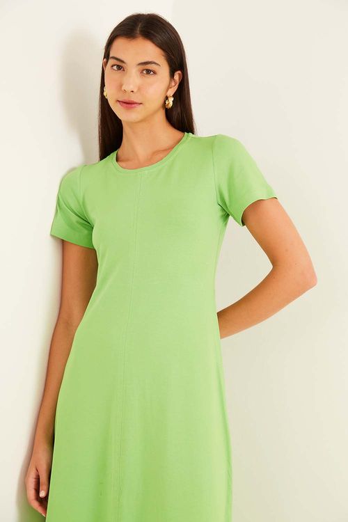 Vestido Malha Comfort - Verde Energia