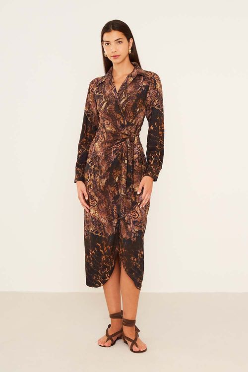 Vestido Midi Estampa Luna - Est Luna