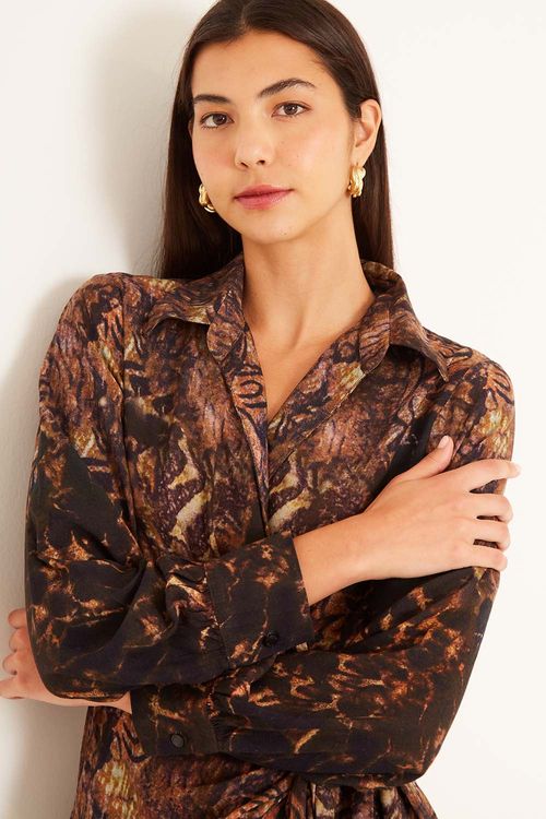 Vestido Midi Estampa Luna - Est Luna