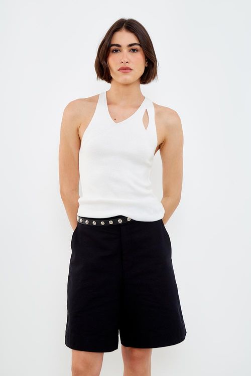 Regata Tricot Gota - Branco
