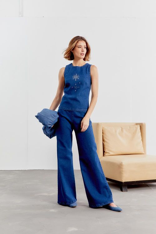 Top Jeans Tachas - Jeans