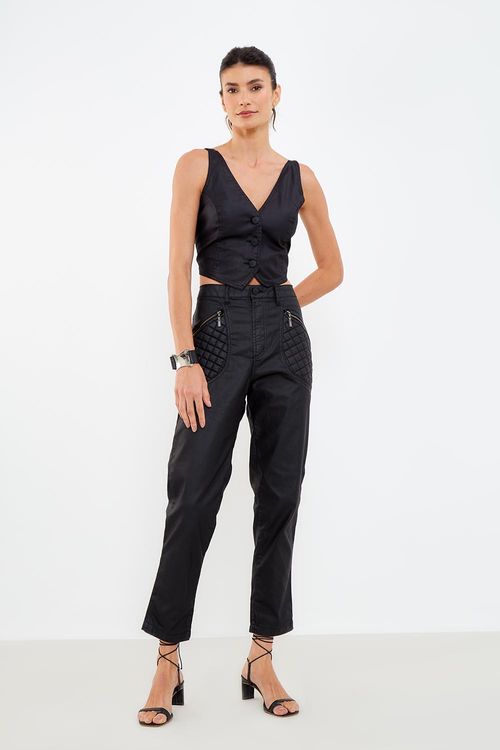 Top Sarja Elástico Costas - Preto