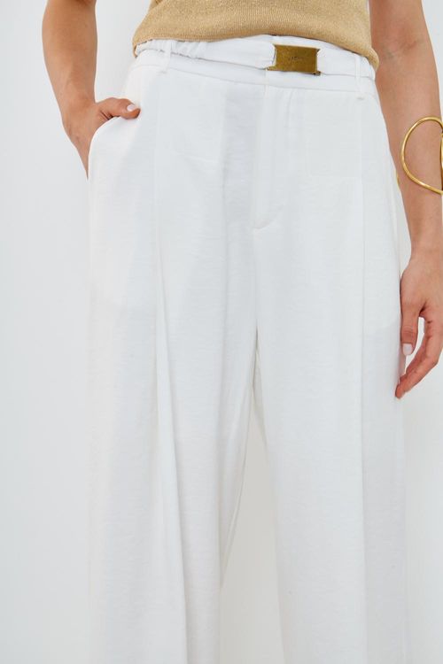 Calça Alfaiataria Ampla - Off White