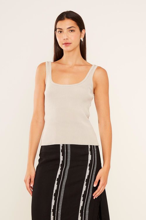 Regata Tricot Rayon Decotada - Off Cru Play