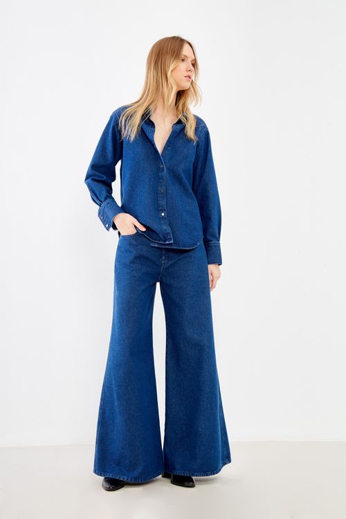 Calça Jeans Wide Leg - Jeans