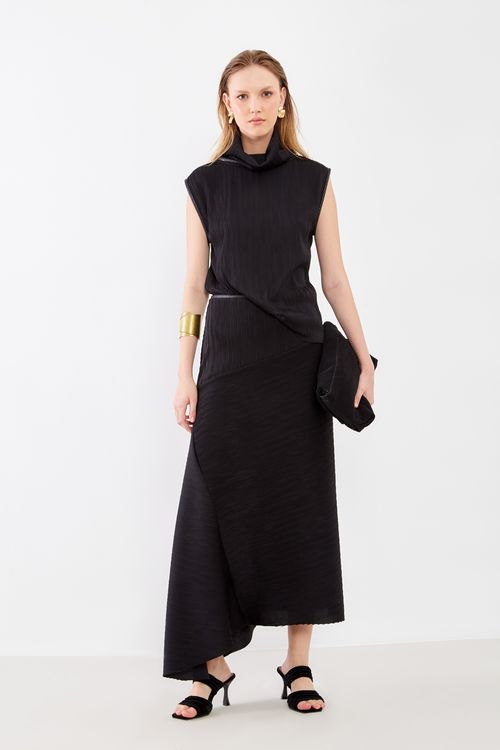 Blusa Malha Duo Myake - Preto