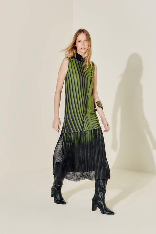 Vestido Malha Estampa Degradê Fafe - Est Fafe