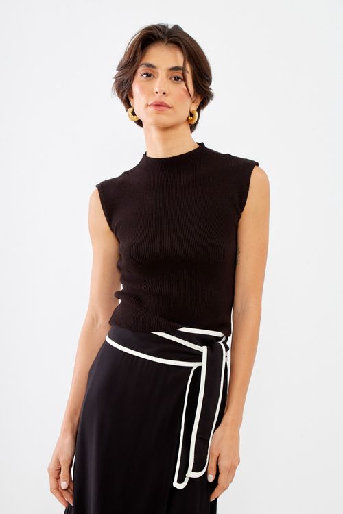 Blusa Tricot Manga Japonesa - Preto