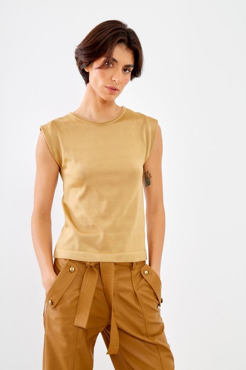 Blusa Tricot Telinha - Bege Homus